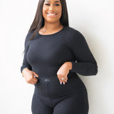Ribbed Long Sleeve + Banded Short Set