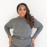 Ribbed Long Sleeve + Banded Short Set