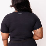 Ribbed Crewneck Tee + Banded Flare Legging Set