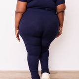 Ribbed Crewneck Tee + Banded Flare Legging Set