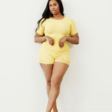 Ribbed Crewneck Tee + Short Set: Spring ‘25