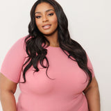 Pre-order: Ribbed Crewneck Tee+ Banded Flare Legging Set Spring- 04/20/26 Ship Date