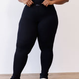 Ribbed Crewneck Tee + Banded Flare Legging Set