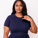 Ribbed Crewneck Tee + Banded Flare Legging Set