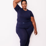 Ribbed Crewneck Tee + Banded Flare Legging Set